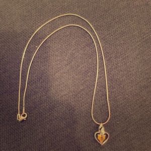 Sterling silver November birthstone necklace